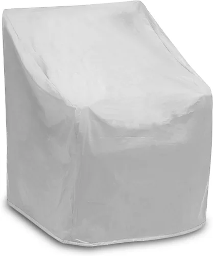 Vista 2 de Protective Covers Funda para silla apilable resistente a la intemperie, color tostado, 28.5 pulgadas de largo x 35.5 pulgadas de ancho x 46 pulgadas