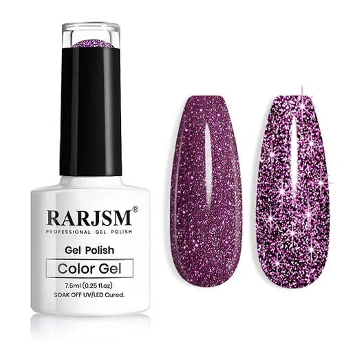 Vista 12 de RARJSM - Esmalte de uñas de gel con purpurina, de color verde oliva, brillante y brillante, para manicura DIY y salón de uñas, requiere secado