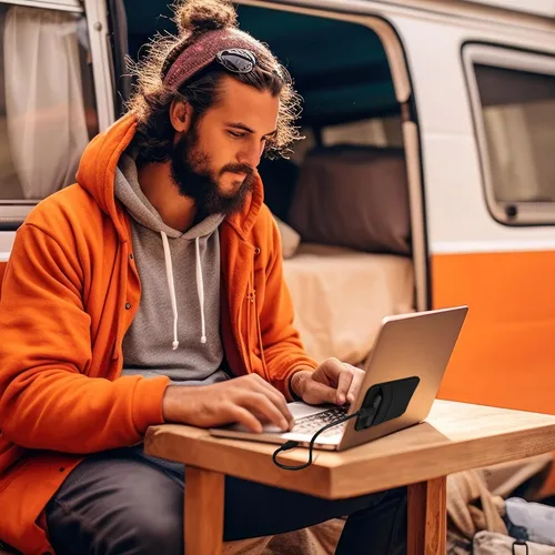 Vista 2 de kwmobile Funda elástica compatible con SanDisk Portable SSD, Samsung T7, Crucial X8, HDD, funda de elastano elástico, soporte externo para SSD