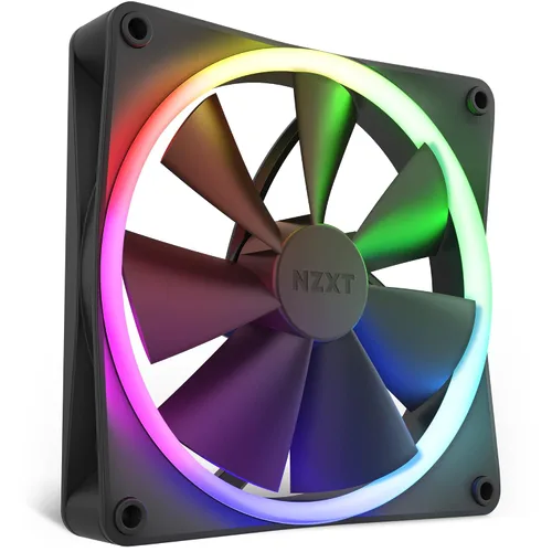 Vista 6 de NZXT F120 RGB Paquete Triple – 3 x ventiladores RGB PWM de 120 mm para PC con controlador RGB – Alto flujo de aire, bajo ruido – Rodamiento