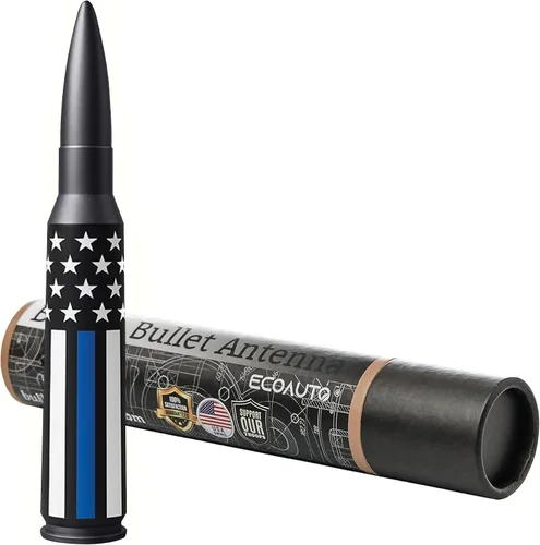 Vista 8 de EcoAuto Badass Bullet - Antena de repuesto para Dodge Ram y Ford F150 F250 F350 Super Duty Raptor Bronco Trucks – Diseño antirrobo – Antena de radio
