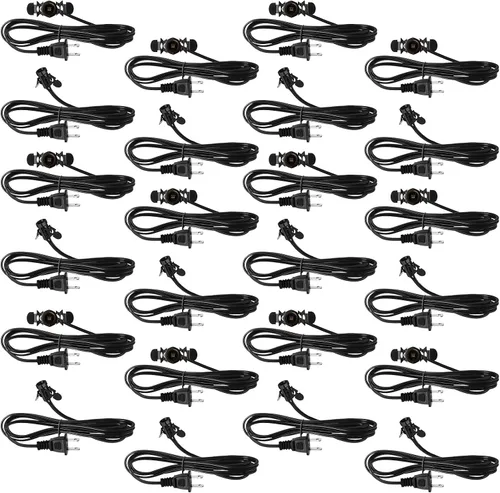 Vista 15 de Macarrie 2 Piezas Cables de Lámpara con Clip con Portalámparas E12 Cable de Repuesto de Lámpara Individual para Accesorios de Decoraciones de Pueblo
