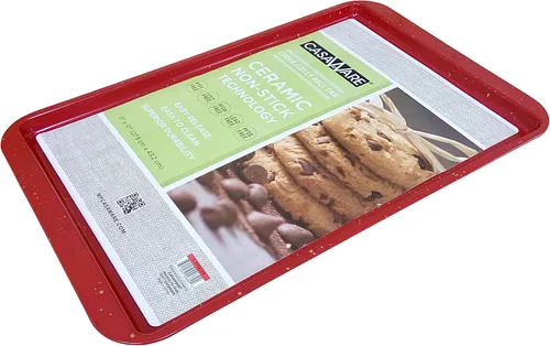 Vista 7 de CasaWare Sartén antiadherente con revestimiento de cerámica para galletas/gelatina de 11 x 17 pulgadas (granito azul)
