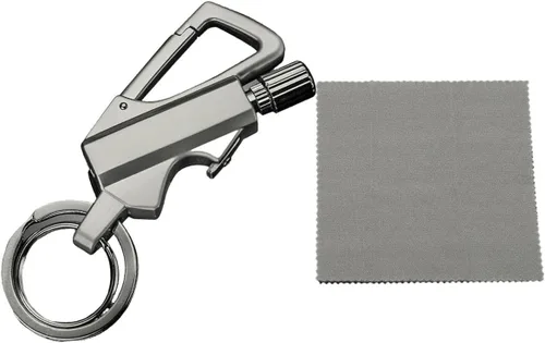 Vista 5 de Encendedor infinito permanente, encendedor de llavero con abrebotellas multiherramienta, impermeable y reutilizable, resistente al viento