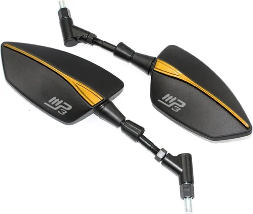 Vista 5 de Para Piaggio MP3 250 300 500 HPE Espejo retrovisor lateral de motocicleta (color negro)