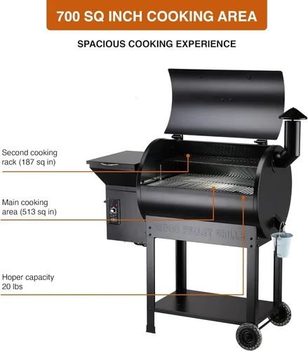 Vista 7 de Z grills ZPG-2020 - Asador y ahumador de pellets de madera