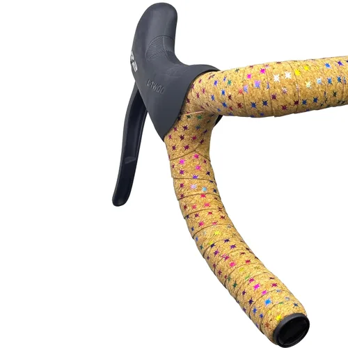 Vista 9 de Cinta de corcho para manillar de bicicleta de carretera, 2 rollos, antideslizante, absorción de impactos, cinta de agarre con tapones de barra