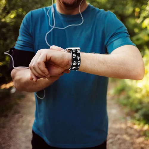 Vista 6 de Correas elásticas de nailon compatibles con Apple Watch de 1.496 pulgadas, 1.575 pulgadas, 1.614 pulgadas, 1.654 pulgadas, 1.732 pulgadas, 1.732