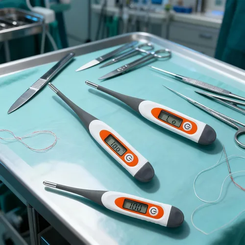 Vista 4 de TrelaCo 10 piezas Termómetro para adultos Termómetro digital oral para fiebre Temperatura basal del cuerpo Lectura rápida Punta flexible