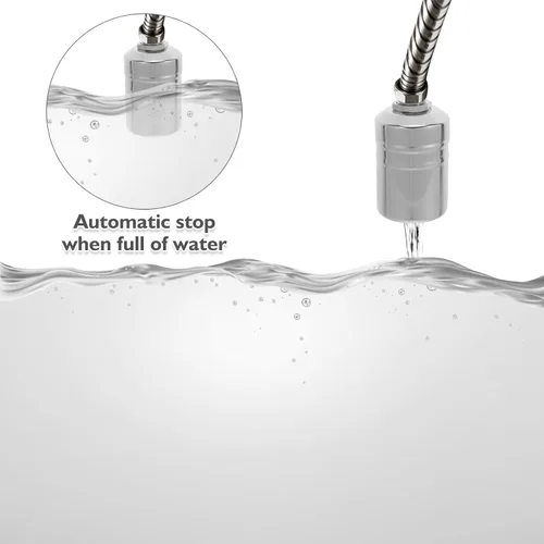 Vista 6 de Float Valve - Stainless Steel Auto Water Fill Shut Off Float Valves for Livestock Waterer, Pond, Pool, Aquarium Water Level Control - 1 Inch Top