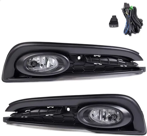 Vista 9 de PIT66 Luces antiniebla para parachoques delantero, compatibles con modelos Honda Civic 2/4 puertas 2004-2005 (no compatible con modelos Si), lente