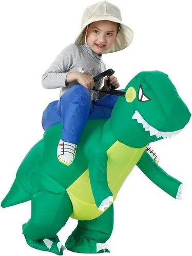 Vista 4 de Disfraz inflable de dinosaurio T-Rex, disfraz de Halloween, disfraz de dinosaurio