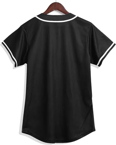 Vista 2 de Amzdest Ropa de los años 90 para mujer traje unisex de hip hop para fiesta camiseta de béisbol Bel Air camisa de manga corta con botones