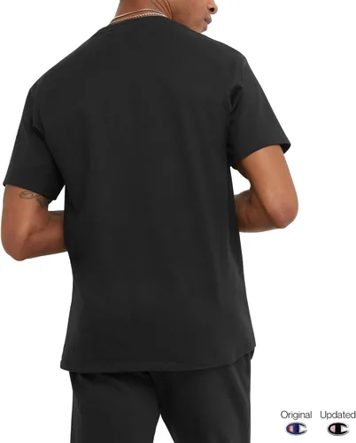 Vista 2 de Champion Camiseta para hombre, camiseta gráfica clásica, camisetas suaves y cómodas para hombres, logotipo de escritura regular o grande y alto