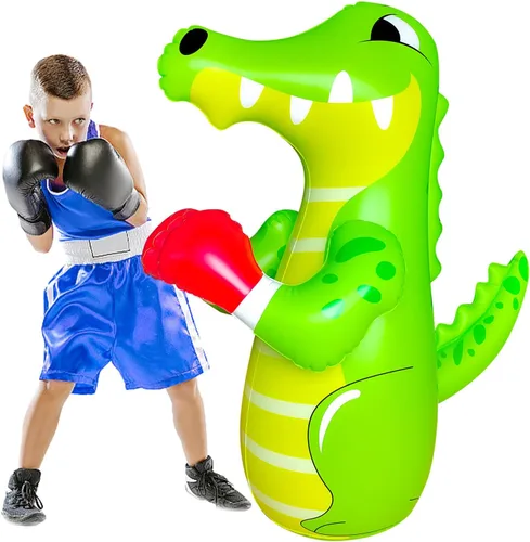 Vista 6 de 48 in Punching Bag for Kids, Free Standing Inflatable Dummy, Inflatable Punching Bag, De-Stress Boxing Bag for Kid