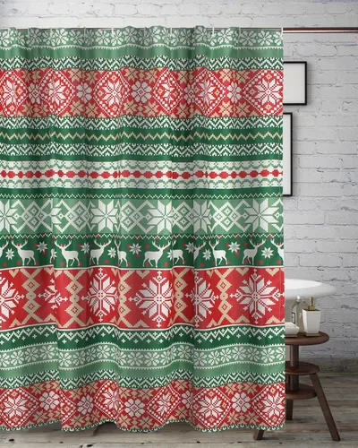 Vista 10 de Greenland Home Fashions Cortina de ducha de tela Sensations, decoración elegante para el baño, lavable a máquina, 72 pulgadas x 72 pulgadas, Atlantis