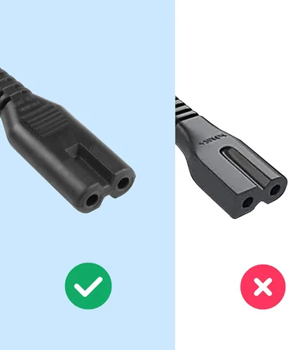 Vista 8 de MEIRIYFA Cable de alimentación IEC320 C7, cable de coleta, enchufe hembra C7, conector de repuesto de extensión de extremo abierto para computadora