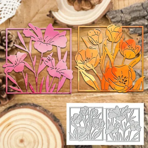 Vista 9 de Lapoo Troquel de Corte de Metal de Flores para Álbumes de Recortes - Plantillas de Corte Duraderas para Álbumes de Recortes DIY, Álbumes de Fotos
