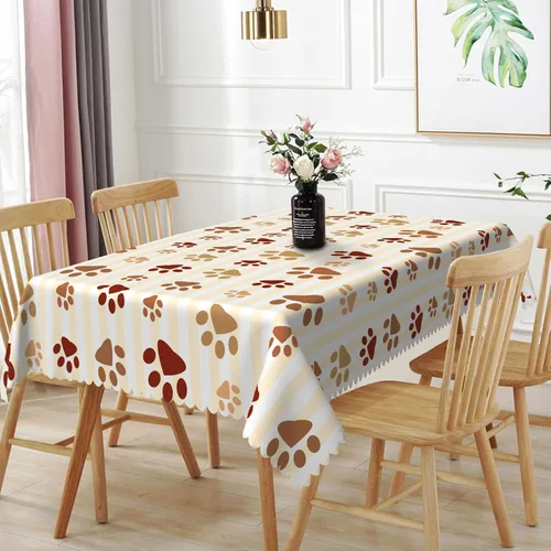 Vista 14 de Mantel rectangular de 60 x 120 pulgadas, estampado de pájaros en ramas, mantel decorativo impermeable y resistente a las manchas, para cocina