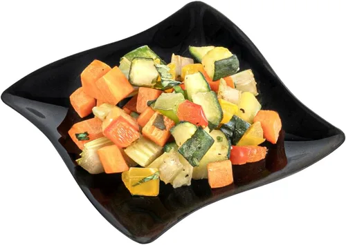 Vista 8 de Restaurantware - Platos de postre de 3 x 3 pulgadas, 100 platos de cóctel pequeños, cuadrados, bordes ondulados, platos desechables de plástico Negro