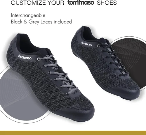 Vista 5 de Tommaso Strada Mens SPD & Peloton ShoesReady-to-Ride with Peloton Delta Cleat or SPD Cleats for Indoor BikesExplore Vareity Cycling Shoes & Bike