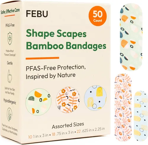 Vista 16 de FEBU Vendajes de bambú sin PFAS, 30 unidades para nudillos y dedos Apósito de tela flexible, respetuoso del medio ambiente, totalmente