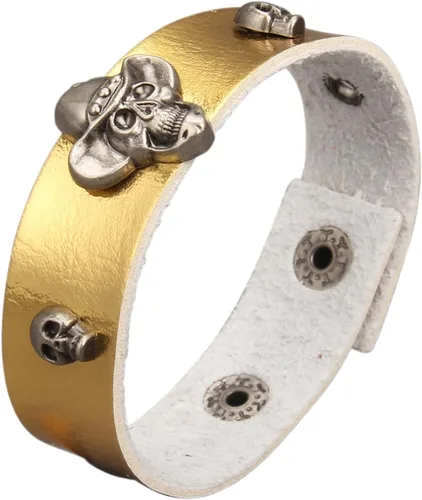 Vista 20 de Jeilwiy Pulseras de cuero punk para hombres, pulseras hechas a mano, brazalete ancho, joyería trenzada, color negro y marrón, ajustable, regalos