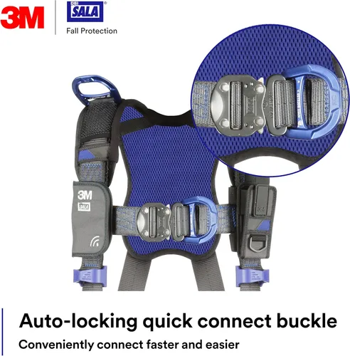 Vista 6 de 3M 1113704 DBI-SALA ExoFit X300 Arnés de seguridad para escalada/posicionamiento/rescate Protección contra caídas, OSHA, ANSI, espalda, cadera
