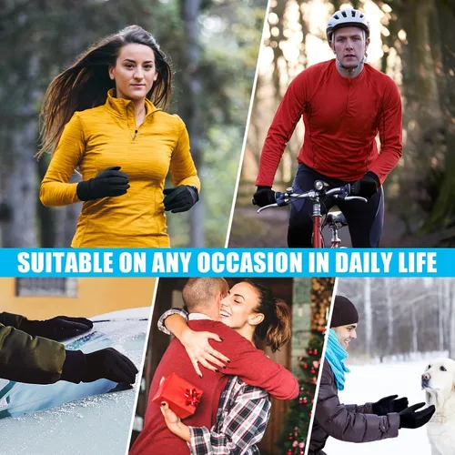Vista 7 de Cierto Guantes de invierno para pantalla táctil guantes térmicos resistentes al agua resistentes al agua cálidos y ligeros para hombres y mujeres