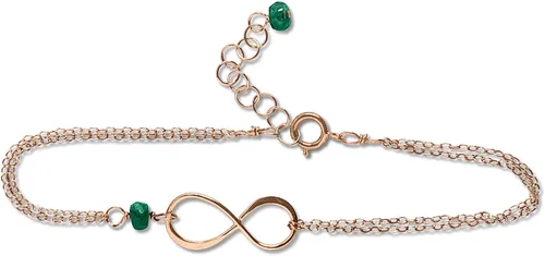 Vista 28 de Pulsera con dije de infinito con piedra natal, joyería hecha a mano, regalo para ella