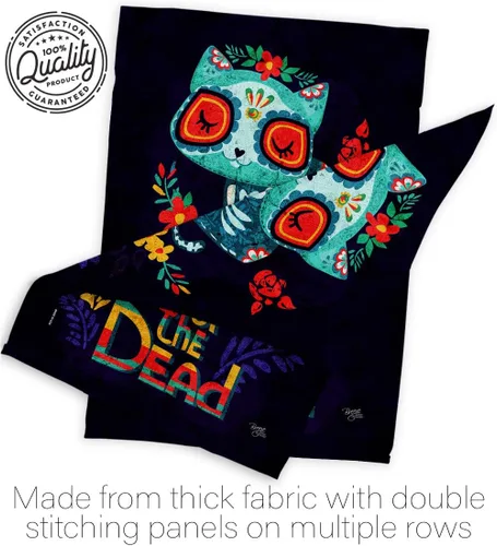 Vista 7 de Dia De Los Muertos Decoraciones Otoño Día de Muertos Decoración Habitación Hogar Mexico Mexicanos Ourdoor Interior Halloween Bandera Tapiz Césped