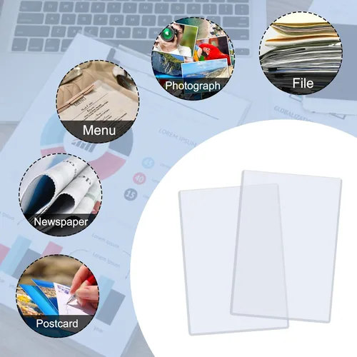 Vista 3 de Rainmae Paquete de 5 protectores rígidos de impresión de 11 x 17 pulgadas, protectores de hojas de plástico duro impermeables transparentes, fundas