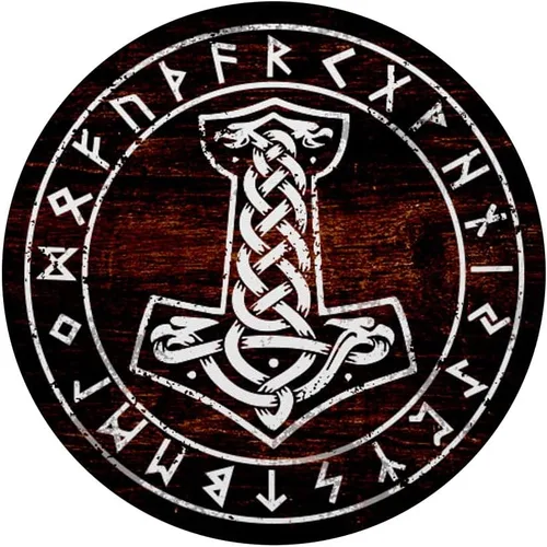 Vista 3 de Mjolnir Thor Hammer Viking Norse Mythology - PopSockets - Soporte para teléfonos y tabletas, Negro