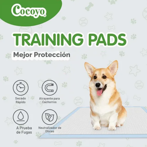 Vista 4 de COCOYO - Almohadillas de entrenamiento ecológicas de bambú Almohadillas para cachorros ecológicas para todos los perros 100 almohadillas súper