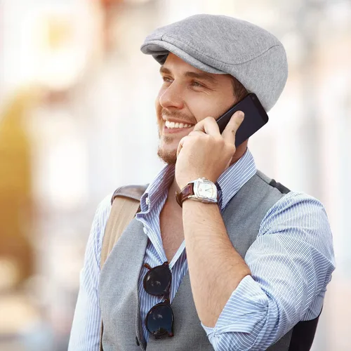 Vista 5 de SATINIOR 4 sombreros de Newsboy para hombre, gorras planas, sombrero irlandés, gorra de caza de taxista
