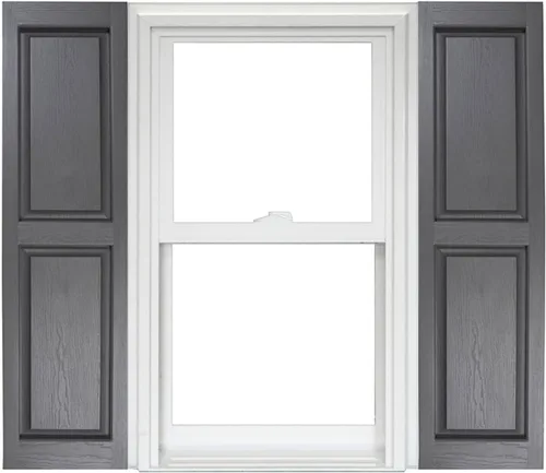 Vista 6 de Polaris - Persianas de vinilo Homeside con panel elevado (1 par), 14-1/2 pulgadas x 67 pulgadas, color blanco 930