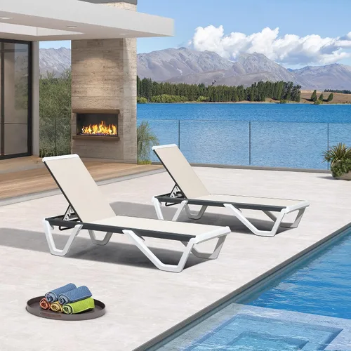 Vista 21 de PURPLE LEAF Juego de 2 sillones para exteriores con reposabrazos para Azul real (con brazos)