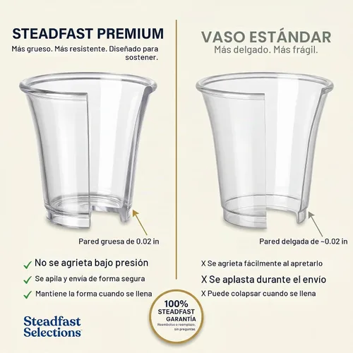 Vista 2 de 2000 Vasos de Comunión de Plástico Premium a Granel - Juego de Vasos Desechables para la Santa Comunión para Servicio de Iglesia - Copas