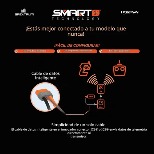 Vista 2 de Spektrum Firma 150A sin escobillas Smart ESC / 2050Kv sin sensor Motor Combo, SPMXSEMC05, negro