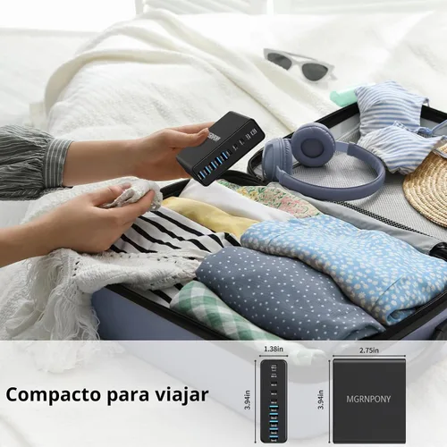 Vista 6 de MGRNPONY - Bloque de carga USB C de 320 W, estación de carga USB C de 10