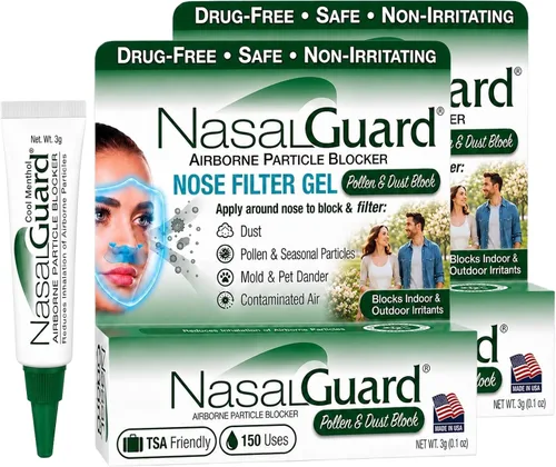 Vista 9 de Gel nasal para alivio de alergias y bloqueador de alérgenos, sin medicamentos, para personas alérgicas al polen, para viajes en avión