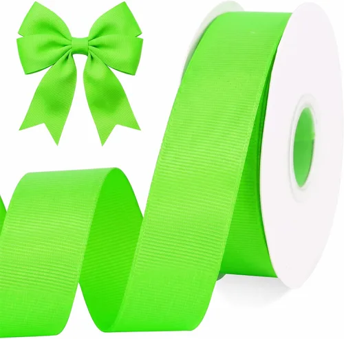 Vista 24 de TONIFUL 4 Rolls 3/8 Inch Christmas Grosgrain Ribbon Gift Wrapping Ribbon Christmas set