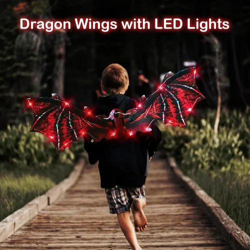 Vista 7 de VOD VISUAL Electric Dragon Wings with LED Lights For Kids