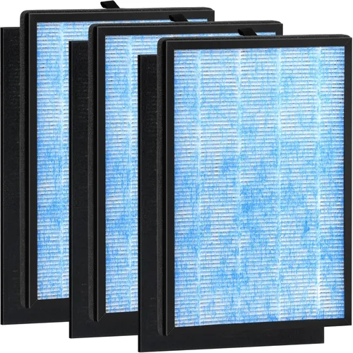 Vista 7 de Paquete de 2 filtros de aire de repuesto 3 en 1 compatibles con Okaysou Air Purif-ier Airmax 8L, ultrafiltro azul y filtro HEPA verdadero de grado
