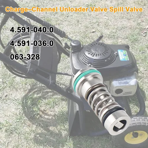 Vista 2 de 4.591-040.0 Descargador de canal de carga/válvula de derrame Conjunto completo para lavadoras a presión Karcher Reemplazar 4.591-036.0 063-328 (1)