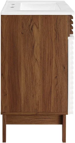 Vista 101 de Modway Render 23.5" tocador de baño en nogal (lavabo no incluido)