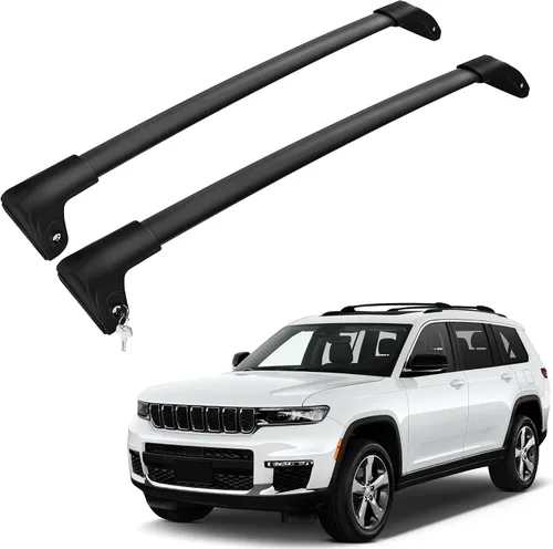 Vista 10 de Barras transversales de portaequipajes de 220 LBS para Grand Cherokee Altitude/SRT/Trackhawk 2011-2022, barras transversales de carga de automóvil