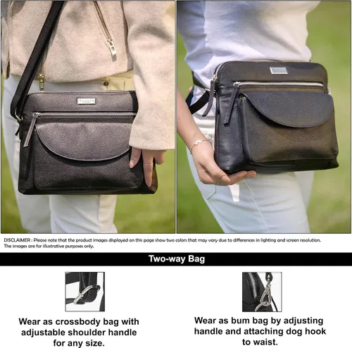 Vista 5 de Bolsos cruzados pequeños elegantes y versátiles para mujer, bolso de hombro de cuero real, bolso de mano de alta calidad, bolsos para viajes