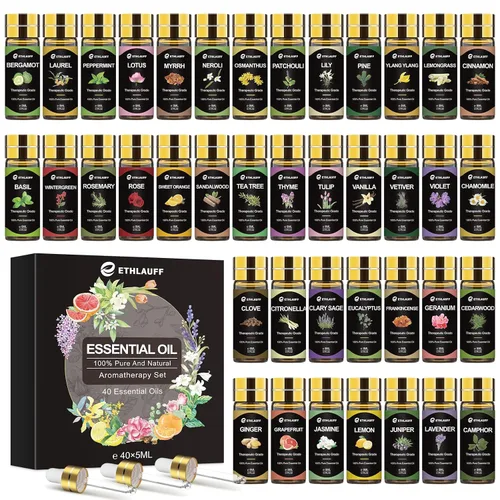 Vista 8 de Conjunto de los 12 mejores aceites esenciales, aceite esencial puro para difusor, humidificadores, cuidado de la piel, masaje, fragancia