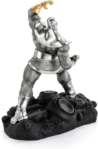 Vista 3 de Royal Selangor Estatua de Thanos The Conqueror de edición limitada de peltre de la colección Marvel, acabado a mano, regalo